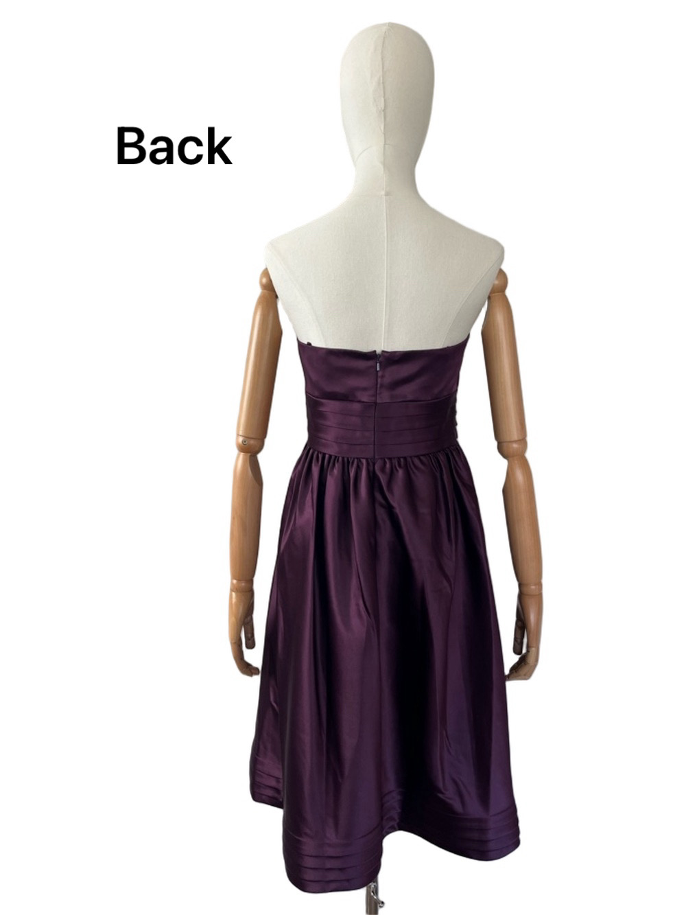 WTOO by Watters and Watters Strapless Midi Dress in Deep Plum Size 10 - Picture 7 of 15